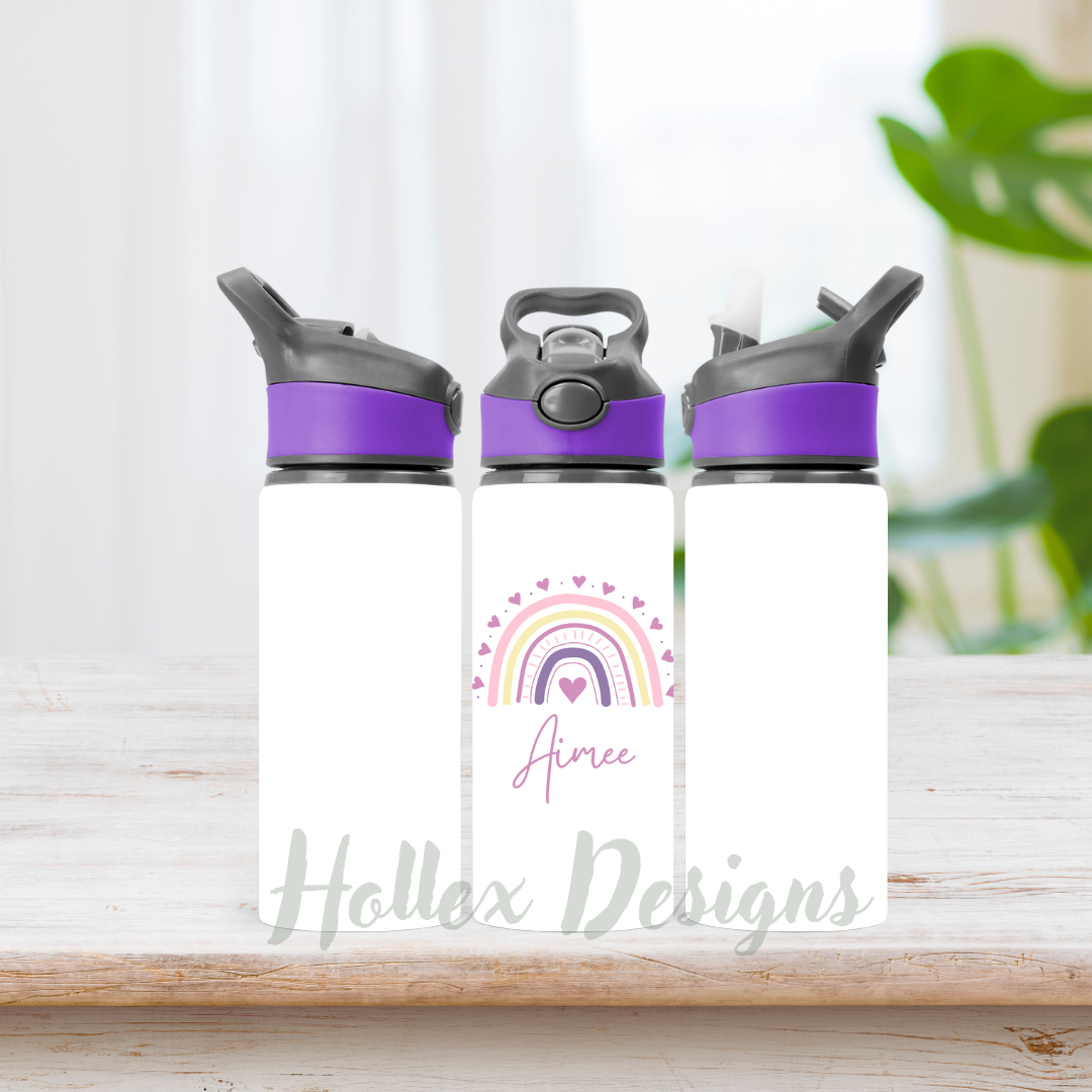 Heart Rainbow Water Bottle