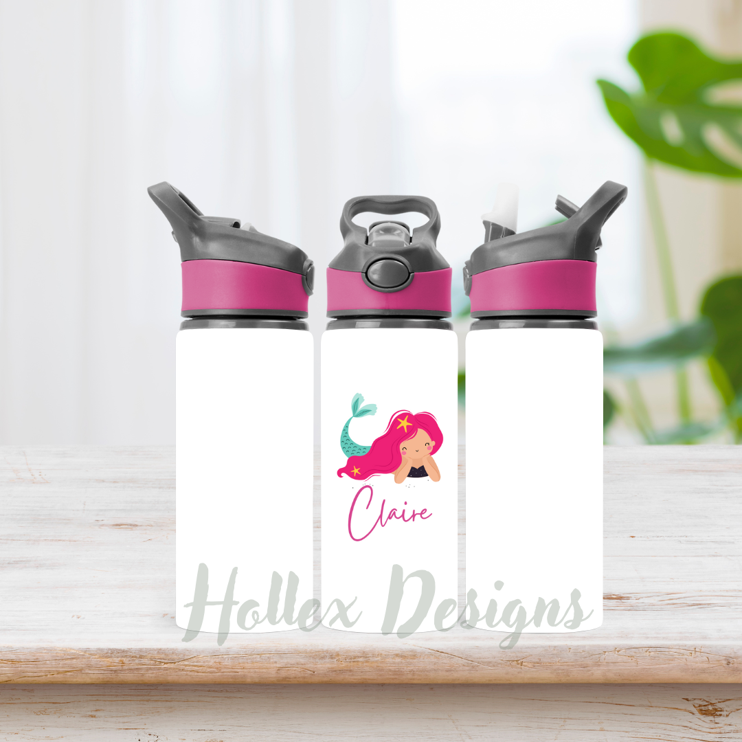 Pink Mermaid Water Bottle