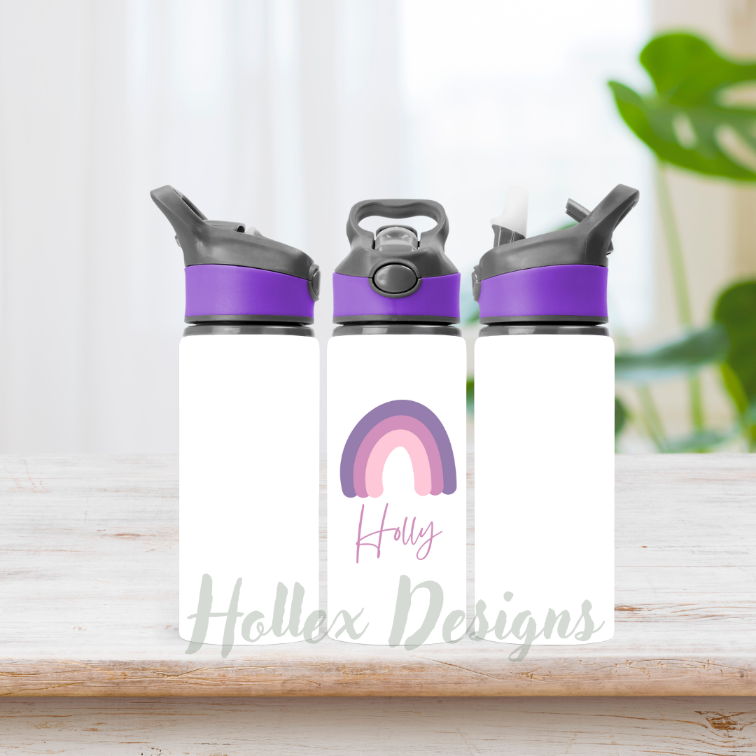 Purple Rainbow Water Bottle