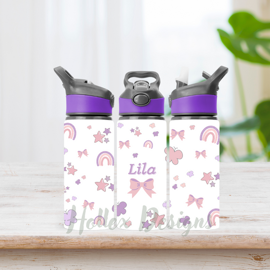 Rainbows and Bows Water Bottle